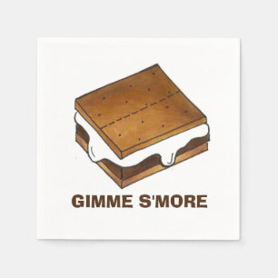 Gimme Smore Camp Picnic Campfire S'mores Foodie Napkin