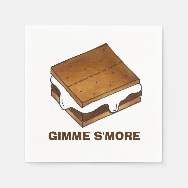 Gimme Smore Camp Picnic Campfire S'mores Foodie Napkin (Front)