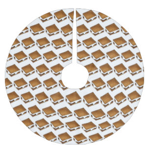 Gimme S'more Campfire S'mores Toasted Marshmallow Brushed Polyester Tree Skirt