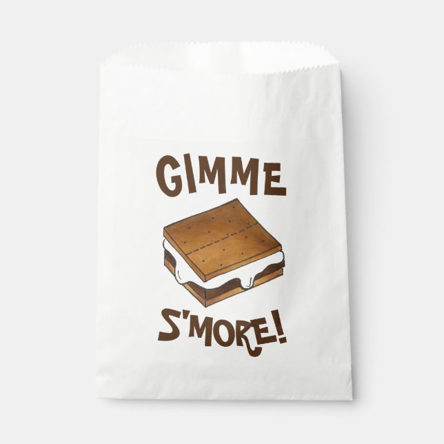 Gimme S'more Marshmallow Campfire S'mores Camp Favour Bag (Front)