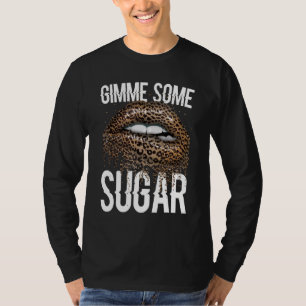 Gimme Some Sugar Womens Leopard Cheetah Animal Pri T-Shirt