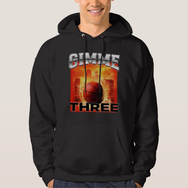 "GIMME THREE" apparel  Hoodie (Front)