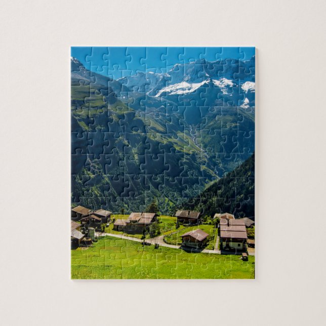 Gimmelwald In Swiss Alps - Switzerland Jigsaw Puzzle (Vertical)