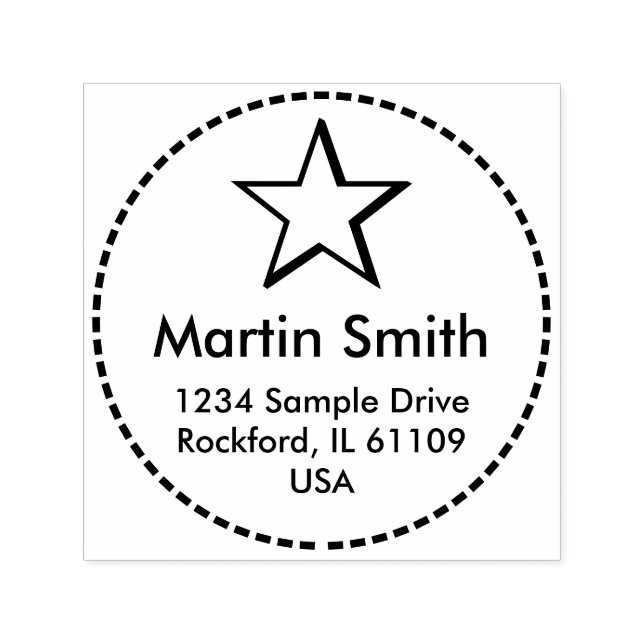 Gimmick with Fonts Signs & Letters - Frame = dash Self-inking Stamp (Design)