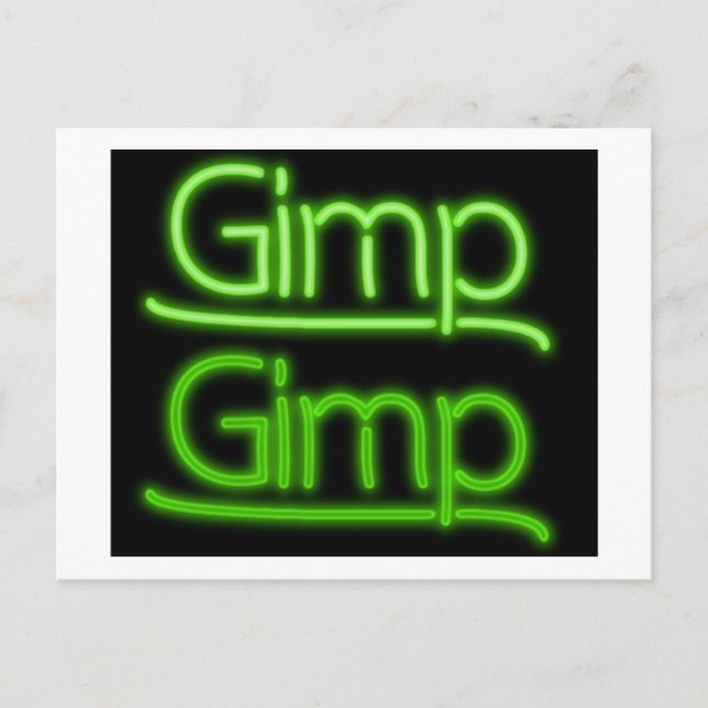 Gimp Sign Postcard (Front)