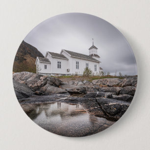 Gimsoy Church Lofoten Norway 4 Inch Round Button