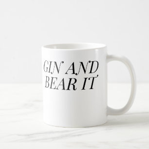 Gin and Bear It Funny   Gin Lover Gift Coffee Mug