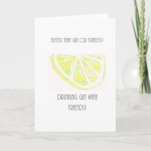 Gin and Friends card