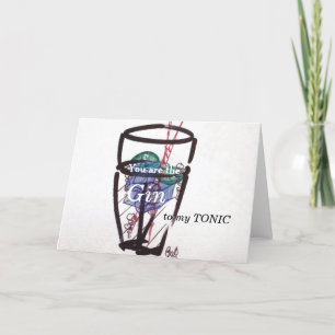 Gin and Tonic Birthday Card