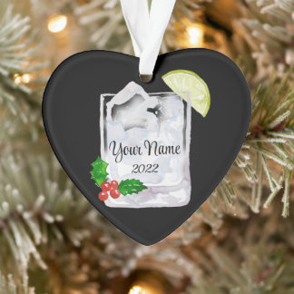 Gin and Tonic Cocktail Personalized Ornament