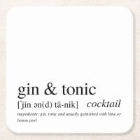 Gin and Tonic Modern Quote Black Typography