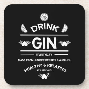 Gin Drinkers   Love Gin   Home Decor   Bars Servin Coaster