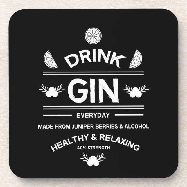 Gin Drinkers | Love Gin | Home Decor | Bars Servin Coaster (Front)
