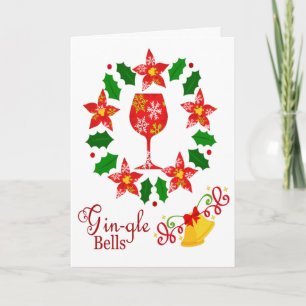Gin-gle Bells Christmas Card