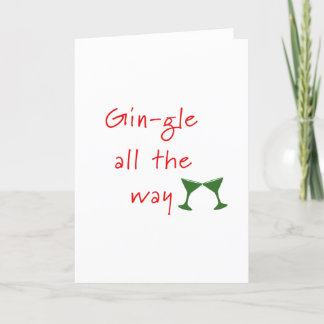 Gin-gle tout le chemin - drôle de carte de Noël