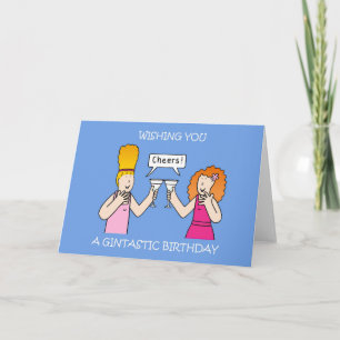 Gin Lover's Birthday Humour for Her. Card