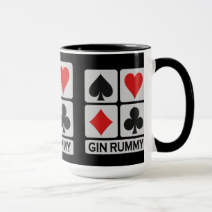 Gin Rummy Player mug - choose style & colour