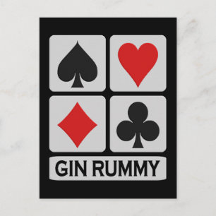 Gin Rummy postcard