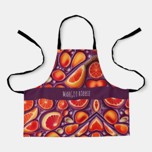 Gin Tonic Citrus Watercolor Pattern Apron