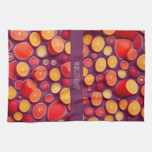 Gin Tonic Orange Colourful Pattern Kitchen Towel