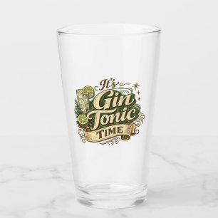 gin tonic time drink glass