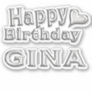 Gina Happy Birthday Autocollants