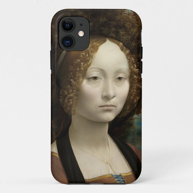 Ginevra de' Benci by Leonardo Da Vinci Case-Mate iPhone Case (Back)