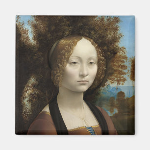 Ginevra de' Benci by Leonardo Da Vinci Magnet