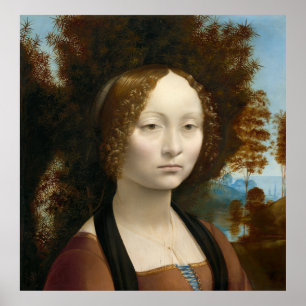 Ginevra de' Benci Leonardo d Vinci Affiche d'art f