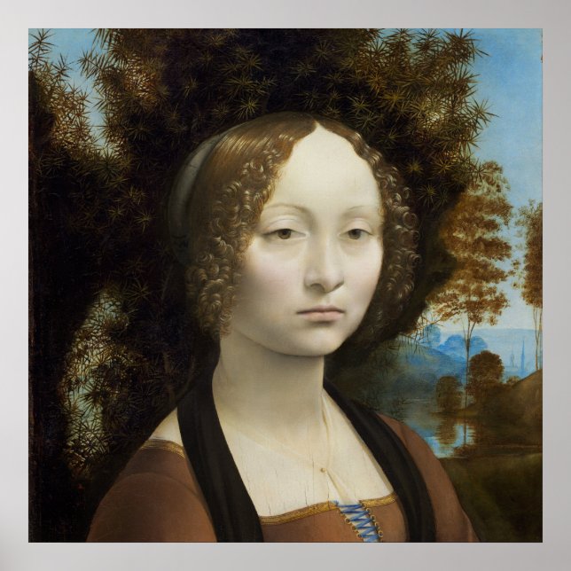 Ginevra de' Benci par Leonardo da Vinci - Poster (Devant)