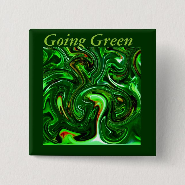 Ging Green_ 2 Inch Square Button (Front)