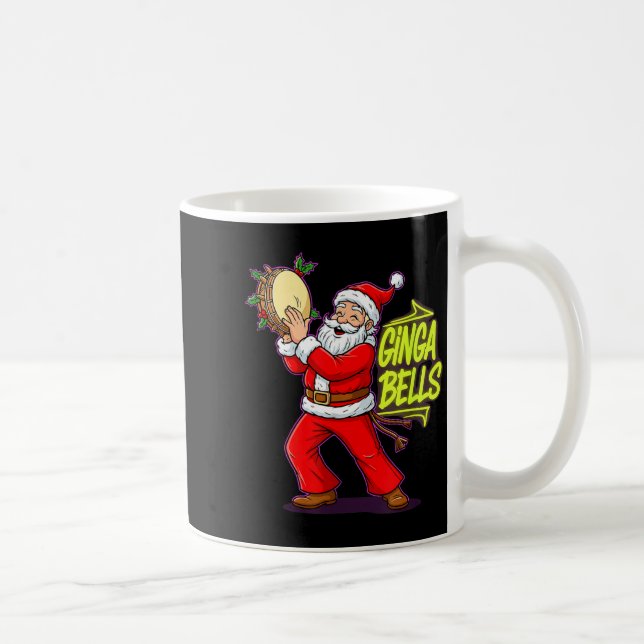 Ginga Bells Santa Brazilian Party Holiday Christma Coffee Mug (Right)