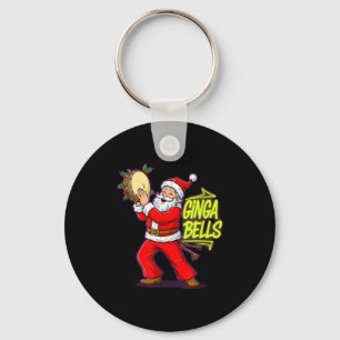 Ginga Bells Santa Brazilian Party Holiday Christma Keychain
