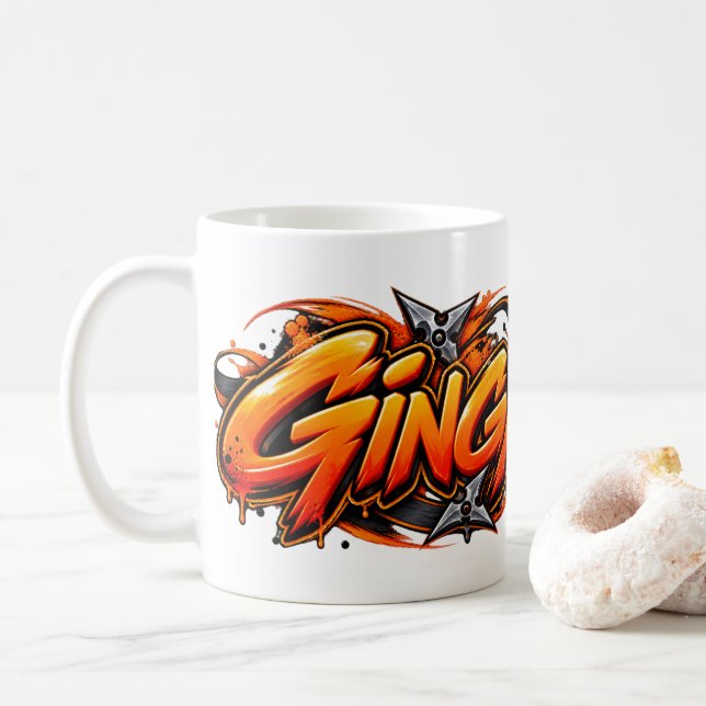 Ginga Ninja – Funny Ginger & Redhead Coffee Mug (With Donut)