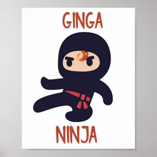 Ginga Ninja Poster Redhead Mur drôle