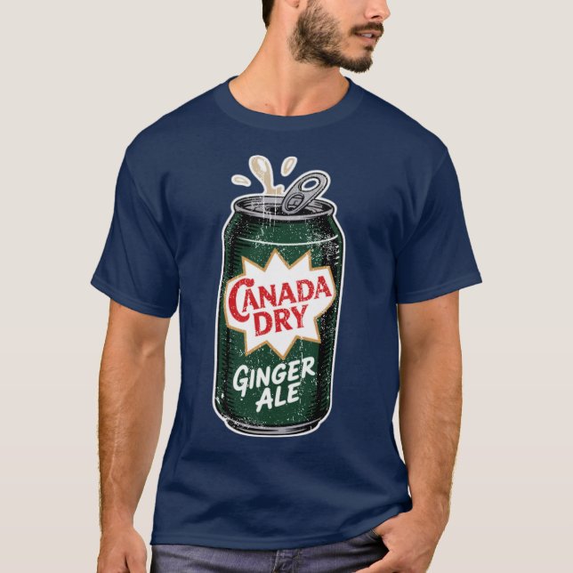 Ginger Ale Soda Can vintage T-Shirt (Front)