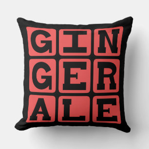 Ginger Ale, Upset Stomach Medicine Throw Pillow