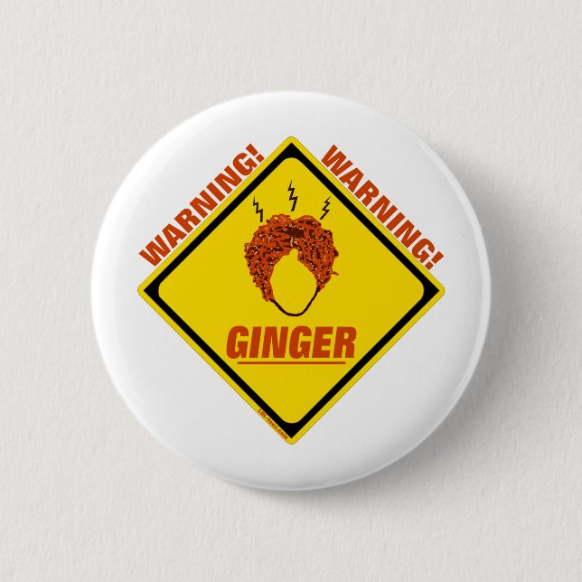 Ginger Alert! 2 Inch Round Button (Front)