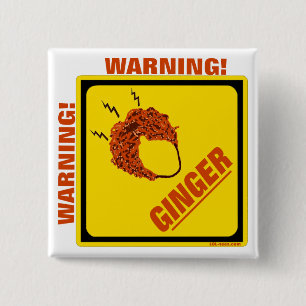 Ginger Alert! 2 Inch Square Button