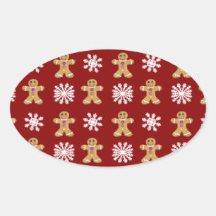 Ginger and Snow Oval Sticker