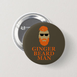 ginger beard man  2 inch round button