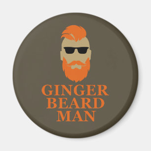 ginger beard man beraded men magnet