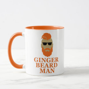 Ginger beard man funny bearded mug