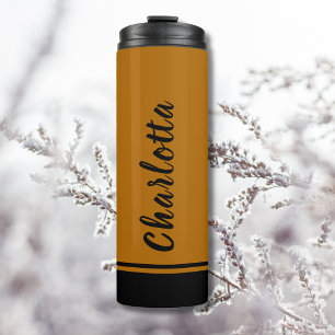 Ginger Black   Elegant   Minimal Customized Thermal Tumbler