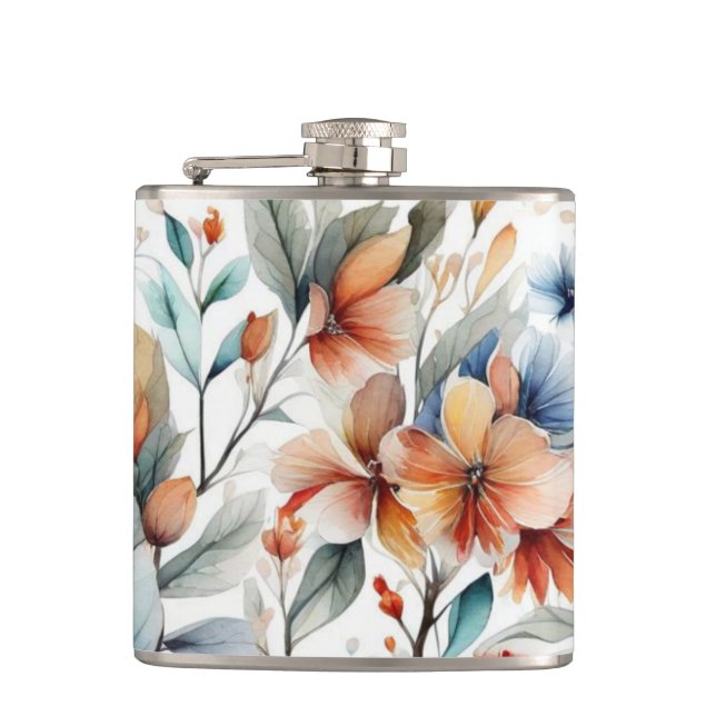 Ginger Blossoms Hip Flask (Front)
