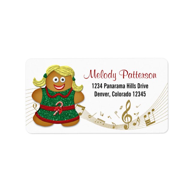Ginger Bread Cookie Return Address Label (Front)