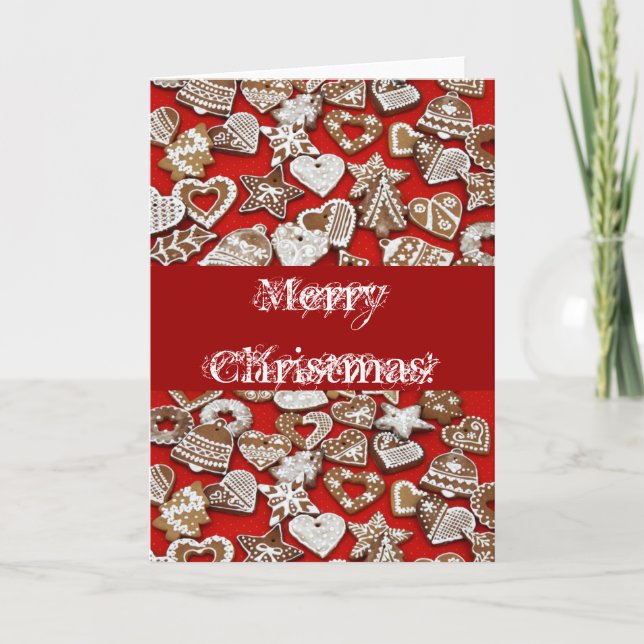Ginger Bread Cookies Holiday Card (Front)