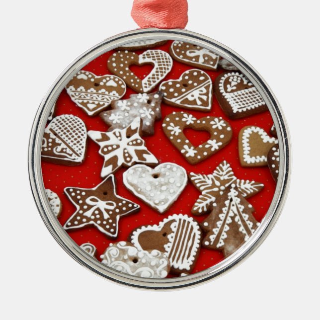 Ginger Bread Cookies Metal Ornament (Front)