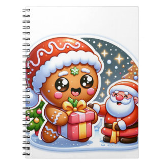 Ginger Bread Man and Santa Claus Notebook