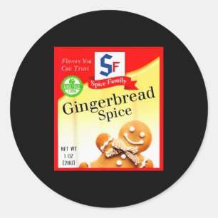 Ginger Bread Spice Group Costume Family Matching H Classic Round Sticker